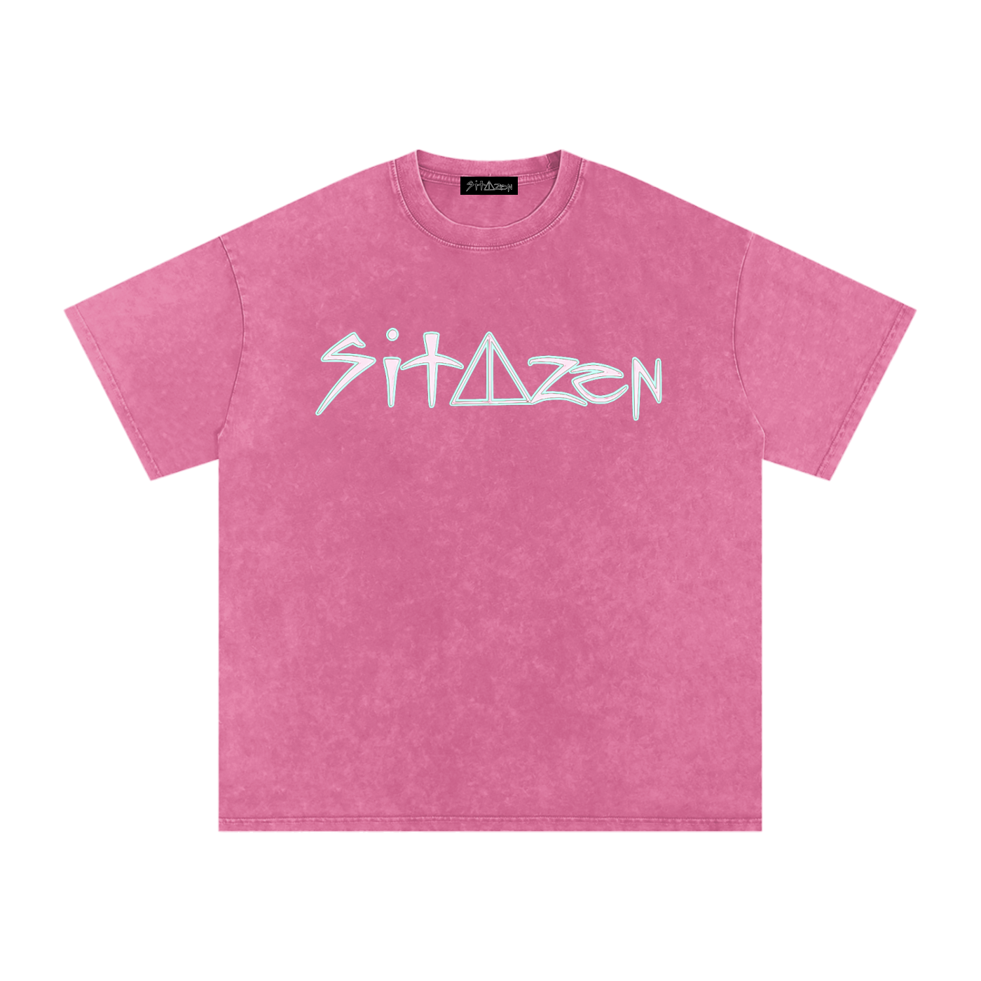 “sitazen Pink Potion” Snow Washed Oversized Tee