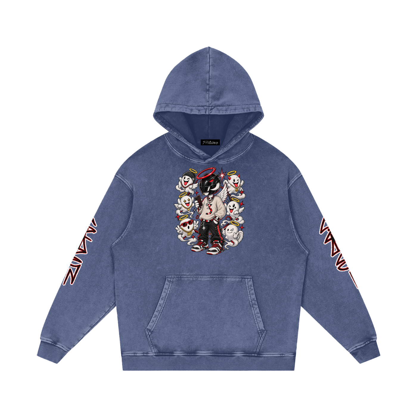 sitazen “Power Angel: Ghost Crew” Snow Washed Hoodie