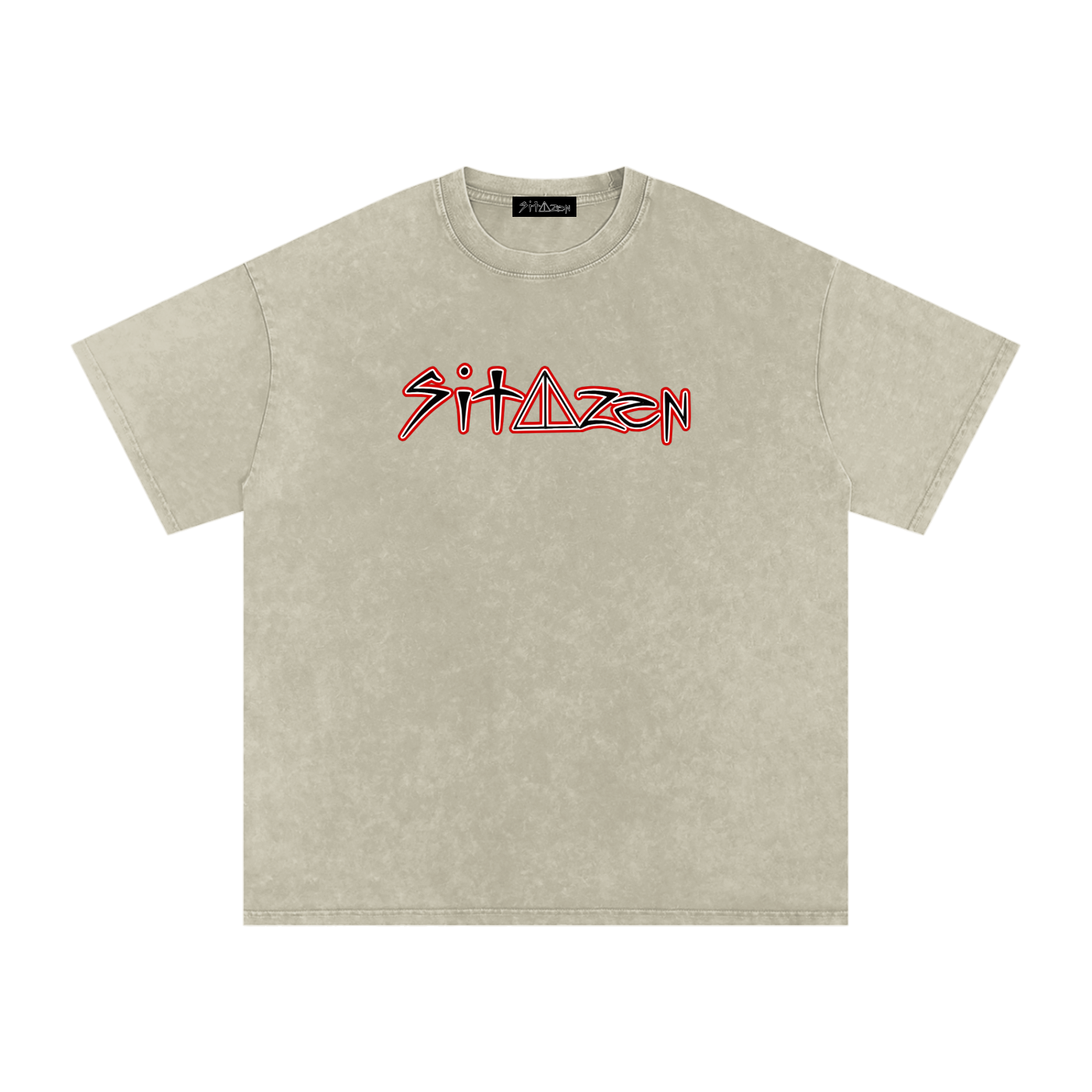 “sitazen OG” Snow Washed Oversized Tee