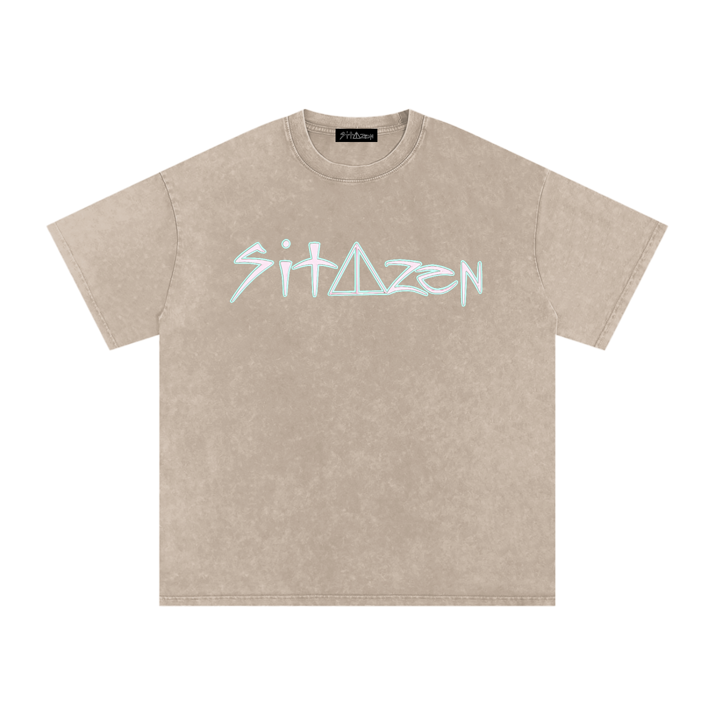 “sitazen Pink Potion” Snow Washed Oversized Tee