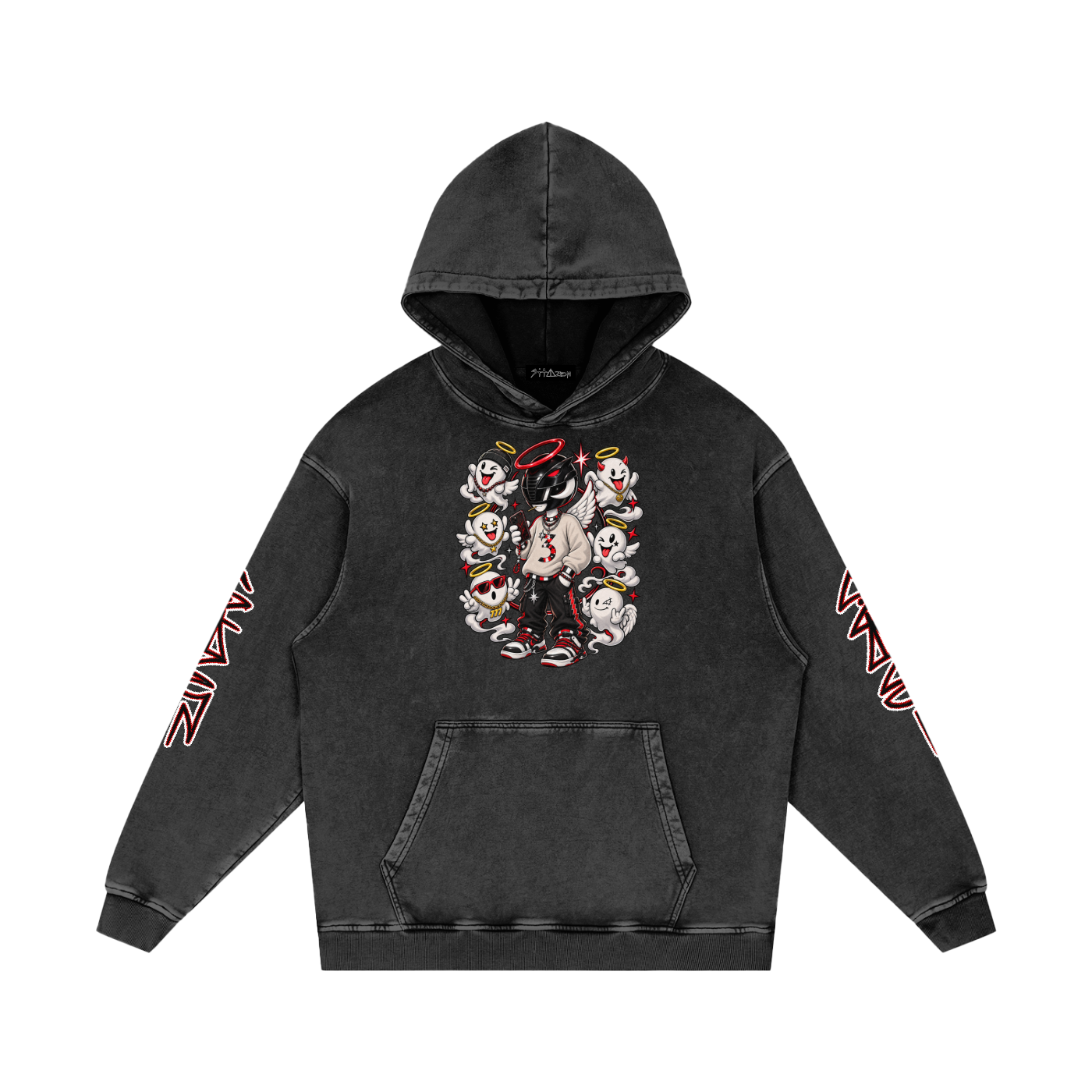 sitazen “Power Angel: Ghost Crew” Snow Washed Hoodie