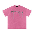 sitazen “Description” Snow Washed Oversized Tee